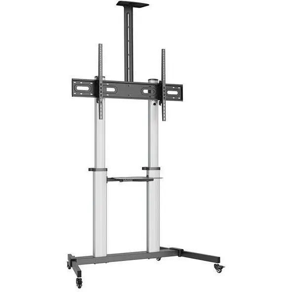 EQUIP Stand TV cu roti Equip 650631, 60-100, sarcina maxima 100 kg, Negru-Argint