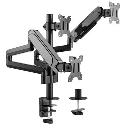 EQUIP Suport monitor desktop rabatabil Equip 650134, 17-27, 3 monitoare, negru