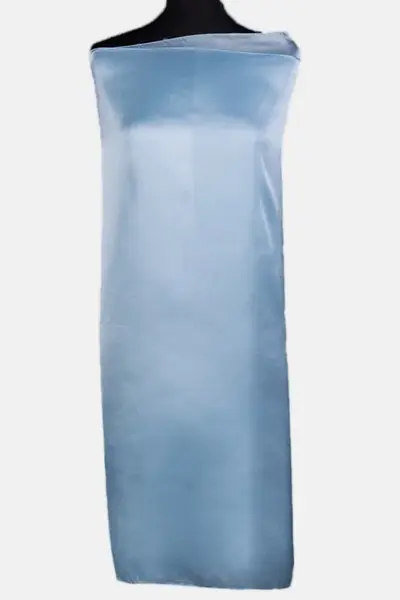 Esarfa dreptunghiulara bleu, din matase