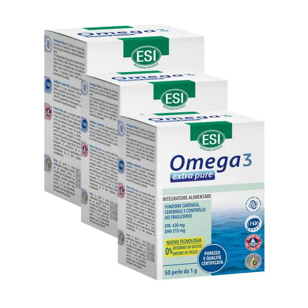 ESI Pachet Esential: Omega 3 Extra Pure x 50 capsule - Ofertă Specială 3 Cutii Reducere 20%