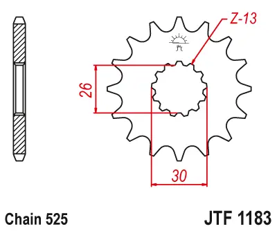 ESJOT - Pinion (fata) 50-29030, 17 dinti - Triumph Boneville Speedmaster