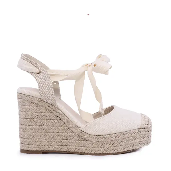 Espadrile femei Solo Donna bej cu platformă 2851DS4800BE