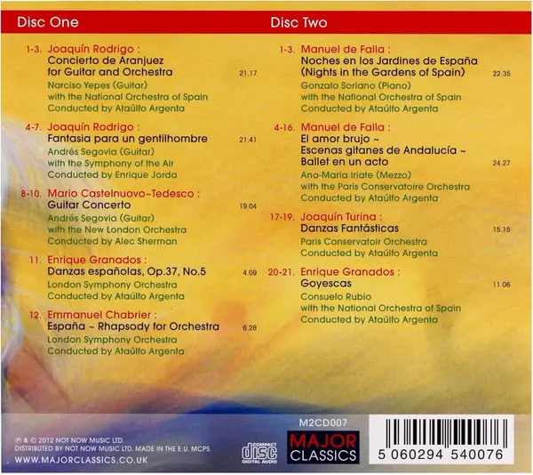 Espana | National Orchestra Of Spain, Ataulfo Argenta, London Symphony Orchestra, Orchestre Du Conservatoire de Paris, Symphony Of The Air, Enrique Jorda