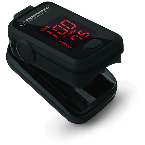 ESPERANZA Pulsoximetru ECO001, Plastic, 35%-100%, 86Pa-106Pa, Negru