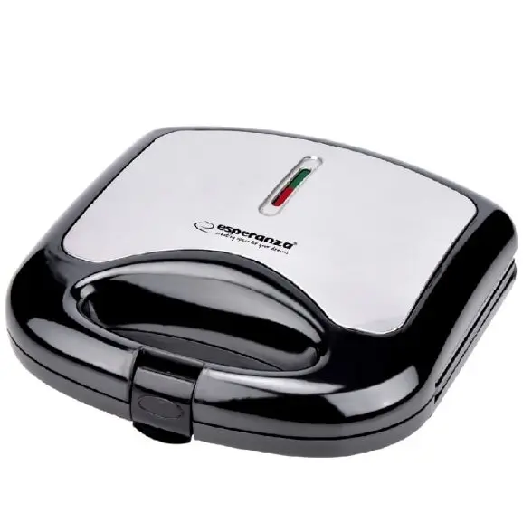 ESPERANZA Sandwich maker, Esperanza, EKT011, 1000 W, Negru/Argintiu