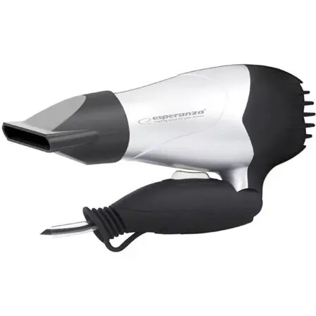 ESPERANZA Uscator cu maner pliabil pentru voiaj, 2 niveluri flux de aer, carlig de agatare 850W ideal calatorii