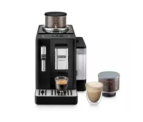 Espressor automat De'Longhi Rivelia EXAM 440.35.B, 1450 W, 1.4 l, 19 bar, Recipient boabe 250 g, Afisaj TFT Tactil 3.5inch, Sistem Cappuccino (Negru)