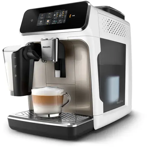 Espressor automat Philips Seria 2300 EP2333/40, 1500 W, 15 bar, Rezervor 1.8l, Rasnita ceramica, Afisaj tactil (Alb/Crom)