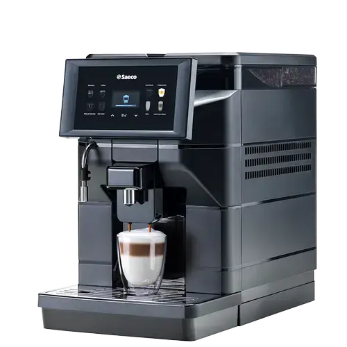 Espressor automat Saeco Aurora M1, 1900 W, Capacitate boabe 600 gr, Rezervor 2,5 l, Rasnita incorporata cu 8 trepte, Ecran capacititv touch (Negru)