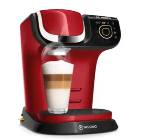 Espressor capsule BOSCH Tassimo My Way 2 TAS6503, 1.3l, 1500W, 15 bar (Rosu/Negru)