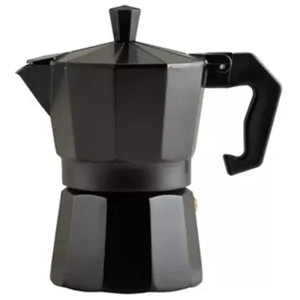 Espressor Clasic Moka, 3 Persoane, Negru Elegant, Perfect Home