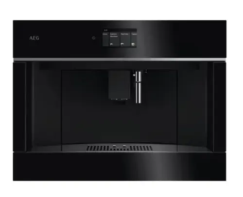 Espressor de cafea incorporabil automat AEG Seria 8000 TC8NK7B, Control touch (Supex 4), 12 programe, Display TFT activ, Capacitate rezervor apa 2.5 l, Capacitate rasnita 350 grame, Indicator reumplere cafea si apa (Negru)
