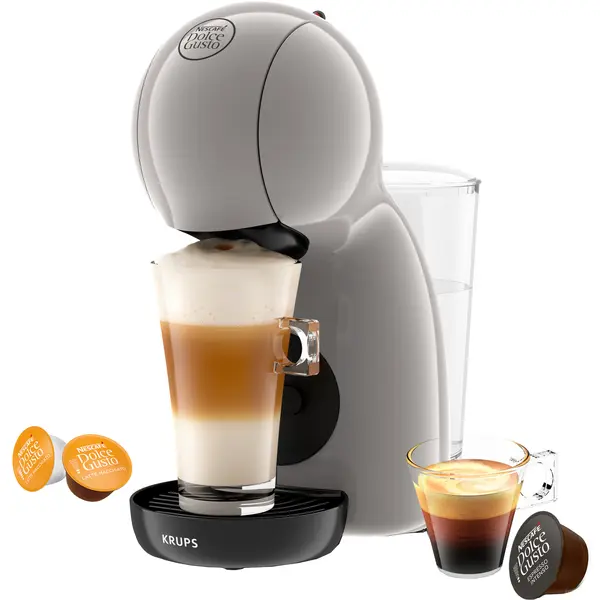 Espressor Krups cu capsule NESCAFE Dolce Gusto Piccolo XS KP1A3AF0, 1600 W, 15 bari, rezervor apa 0.8L, functie Hot & Cold, functie Eco, peste 30 de bauturi calde sau reci, crem