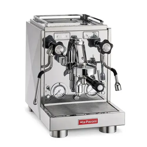 Espressor semi-profesional manual La Pavoni Botticelli Evolution LPSBVS03EU, 2380 W, Rezervor apa 2.9 l, Boiler abur 1.8 l, Pana la 9 bari, Manometre, E61 (Argintiu)
