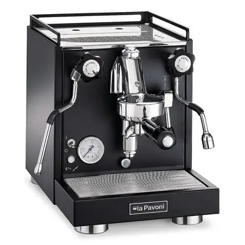 Espressor semi-profesional manual La Pavoni New Cellini Classic, 1400 W, Rezervor apa 2.9 l, Boiler 1.8 l, 15 bar, Manometre, E61 (Negru)