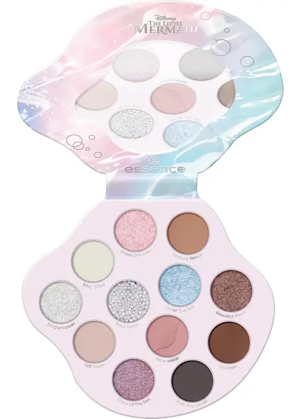 Essence Disney The Little Mermaid Paletă de farduri de ochi, 02 Mermaids Have More Fun, 12 culori