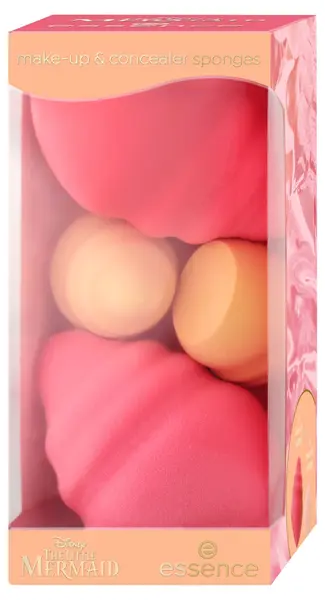 Essence Disney The Little Mermaid Set aplicatoare pentru machiaj, 01 Coming Out Of My Shell, 4 bucăți