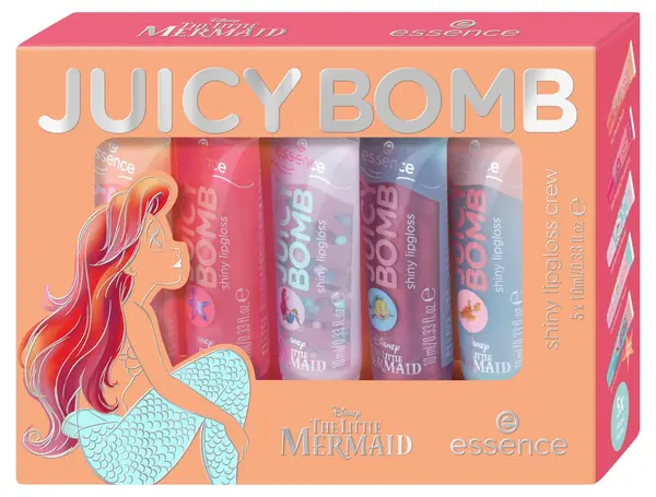 Essence Disney The Little Mermaid Set de gloss-uri de buze, 5 bucăți