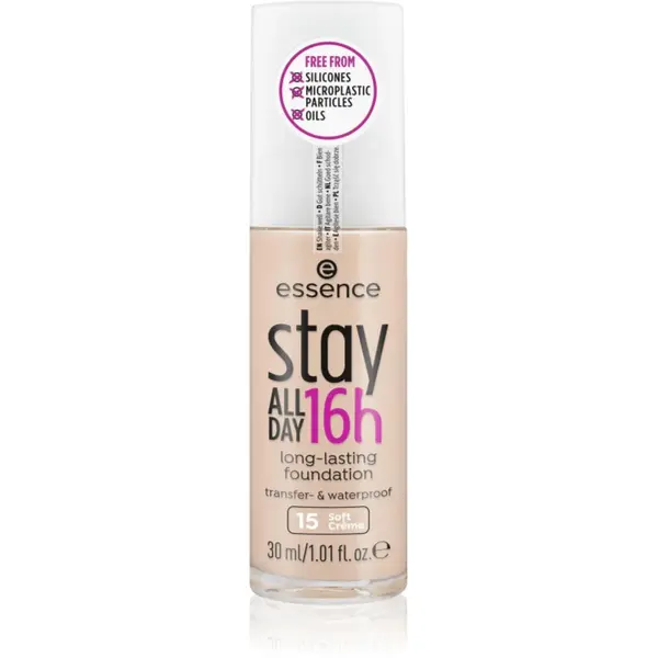 essence Stay ALL DAY 16h machiaj rezistent la apa culoare 15 Soft Creme 30 ml