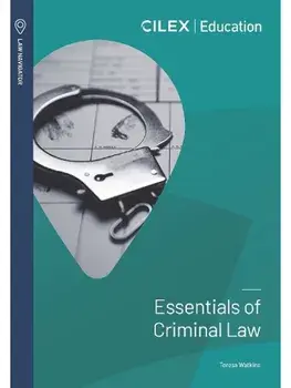 Essentials of Criminal Law, Paperback/Teresa Watkins