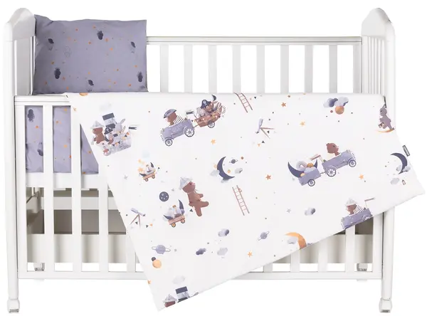 et de lenjerie de pat cu 5 piese Chipolino - Astronautul Winnie the Pooh