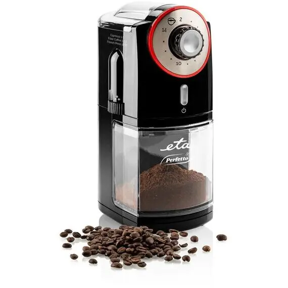 Eta Rasnita de cafea Eta 006890000, 100W, 17 nivele de macinare, capacitate 200g, Negru