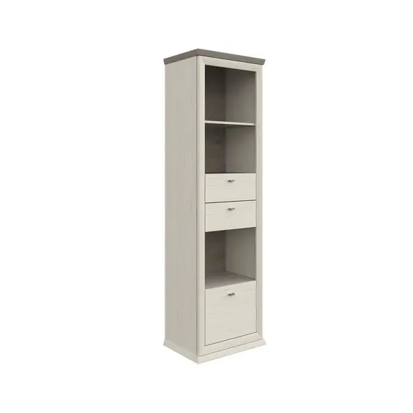 Etajeră, 56/209/43 cm, gri, alb,