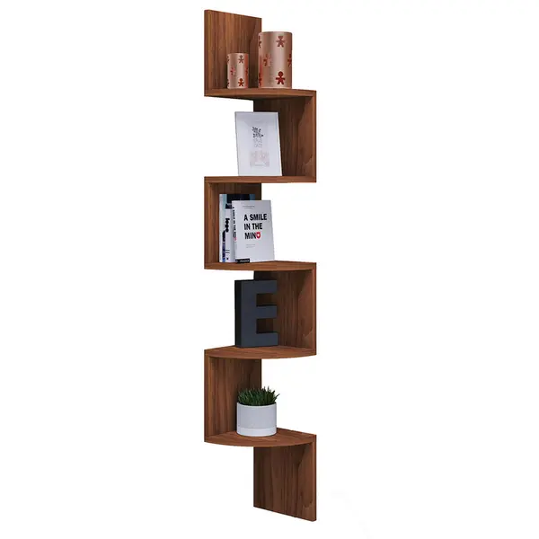 Etajeră De Colț 19,6/123,6/19,6 cm, culoare lemn de nuc,