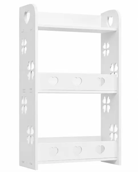 Etajera Organizator pentru baie cu 3 Niveluri design floral si inimi decorative ALBA