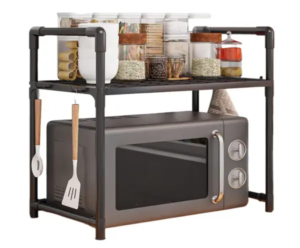 Etajera pentru cuptor cu microunde organizator din plastic durabil 48x26x49