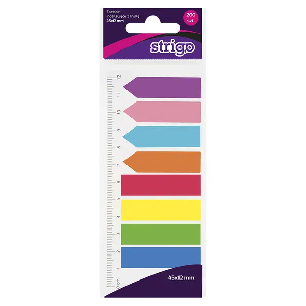 Etichete Indexare Strigo Adezive, 45 12 mm, 200 File, Neon