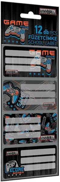 Etichete școlare Lizzy Card Bossteam Gamer Xcore - 12 buc