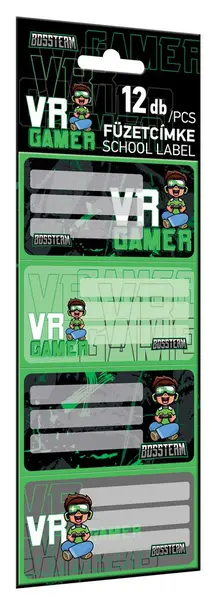 Etichete școlare Lizzy Card Bossteam VR Gamer -12 buc
