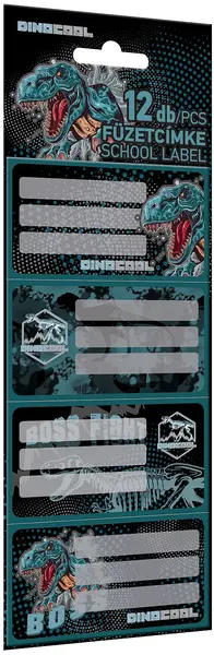 Etichete școlare Lizzy Card Dino Cool Boss - 12 buc