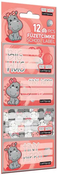 Etichete școlare Lizzy Card Lollipop - Thiny Hippo, 12 buc
