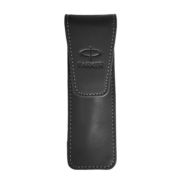 Etui din piele nappa, pentru 2 instrumente de scris, negru, Parker