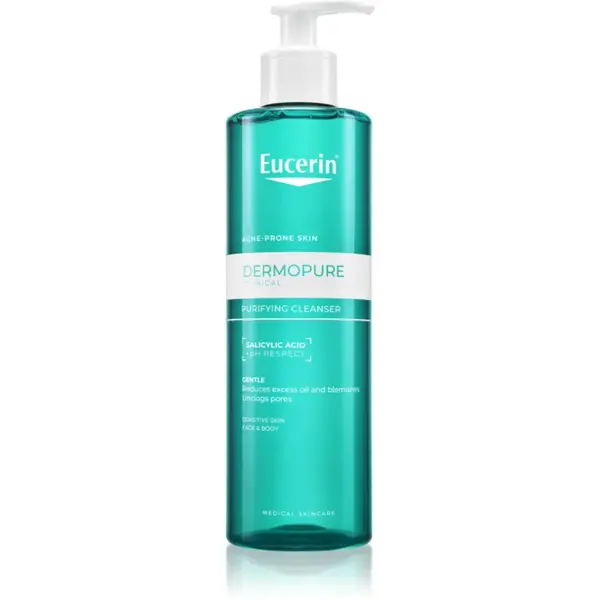 Eucerin DermoPure Clinical Purifying Cleanser gel intens pentru curatare pentru tenul gras, predispus la acnee 400 ml