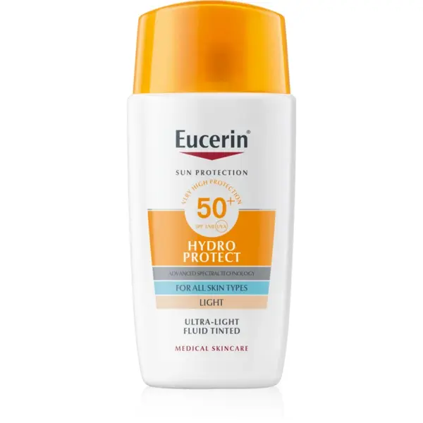 Eucerin Sun Hydro Protect fluid pentru tonifierea bronzului SPF 50+ culoare Light 50 ml