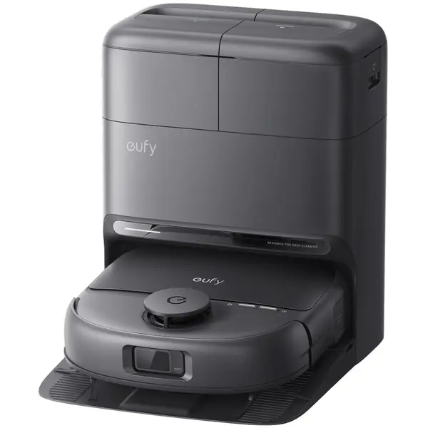 eufy Aspirator robot eufy Omni C28 15.000 Pa, LDS+ Linear Laser Navigation, Rezervor de apa curata de 2.2L, Rezervor de apa murdara de 2.2L, Autonomie de 123 de min, Negru