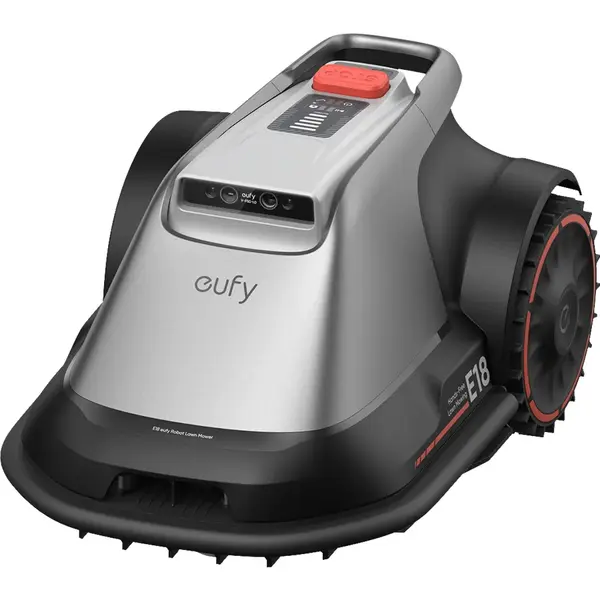 eufy Robot de tuns iarba/gazon Eufy E18, Auto Mapare, Management Multi-Zone, Evitare Obstacole cu AI, Gri