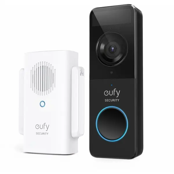 eufy Set Sonerie video eufy cu difuzor wireless, 1080p Full HD, autonomie 4 luni, Negru