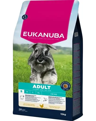 EUKANUBA Adult Small Breeds Chicken 15 kg hrană uscată câini rase mici, bogată în pui proaspăt