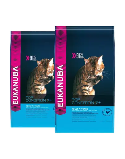 EUKANUBA Cat Senior All Breeds Top Condition Chicken&Liver 20 kg (2 x 10 kg) hrana pisici senior