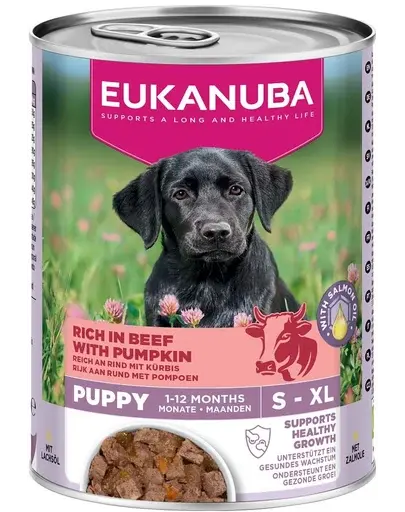 EUKANUBA Life Care Puppy Rich in Beef 400 g pate pentru căței bogat în vită și dovleac