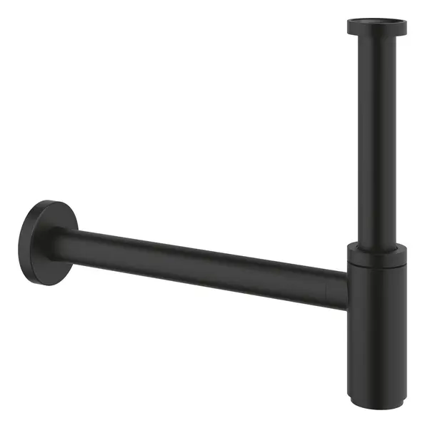Evacuare lavoar Grohe 29509KF0, universala, 1 1/4 inch, reglabila, slid curatare, otel, mat, Negru