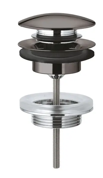 Evacuare push to open Grohe 65807A00, G1 1/4 inch, lungime ajustabila, lucios, Hard graphite