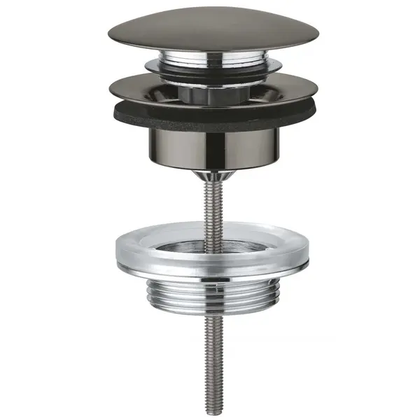 Evacuare push to open Grohe 65807AL0, G1 1/4, lungime ajustabila, mat, Gard graphite
