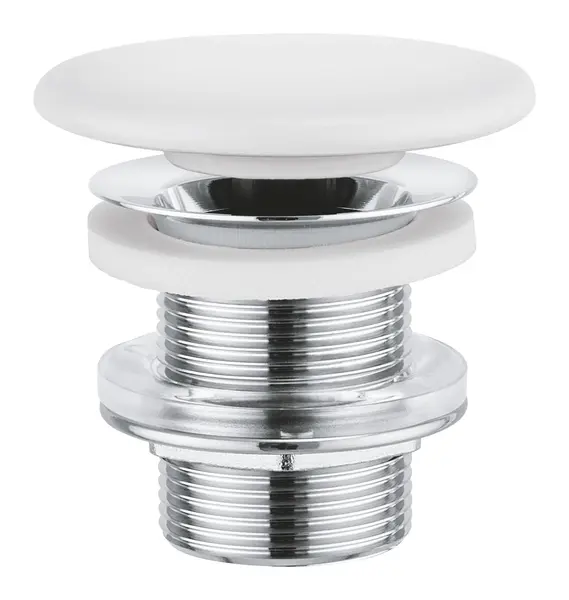Evacuare push to open Grohe, Airio Plug Vsl free-flow round, pentru lavoarele 3996600H & 3995800H, alb