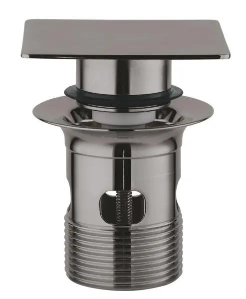 Evacuare push to open Grohe, pentru lavoare cu preaplin, hard graphite, antracit lucios