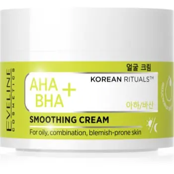 Eveline Cosmetics AHA + BHA Korean Rituals crema pentru piele cu efect hidratant si matifiant